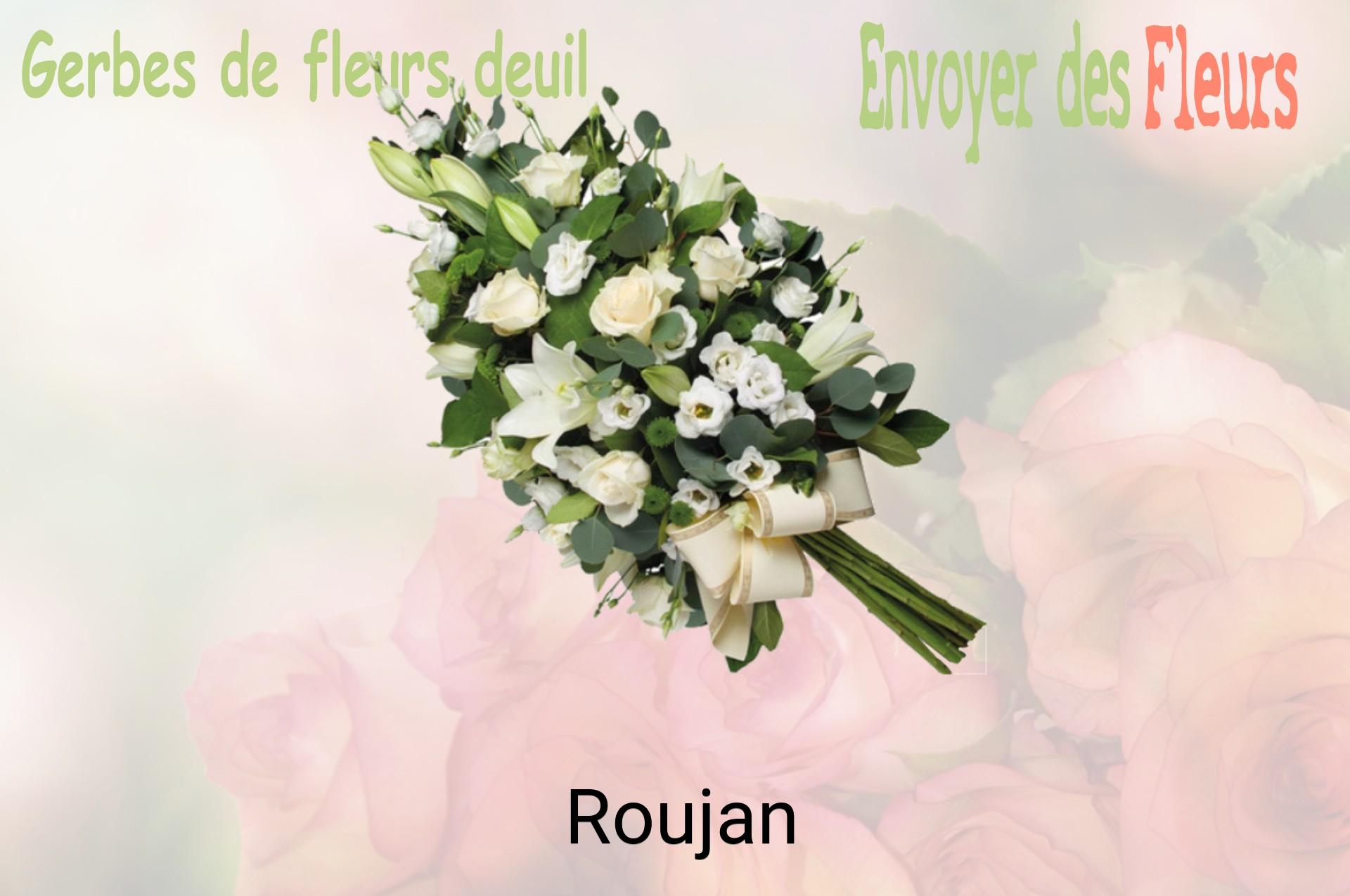 Gerbe de fleurs de deuil livrée à Roujan
